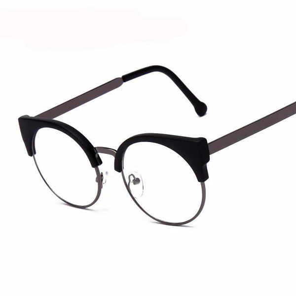 Half Frame Cat Eye Glasses for Women